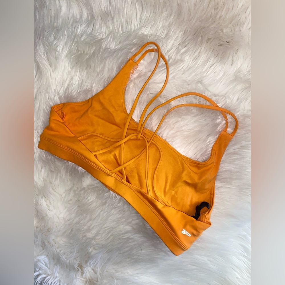 Women's Orange Strappy Bralette 1st Phorm - Medium